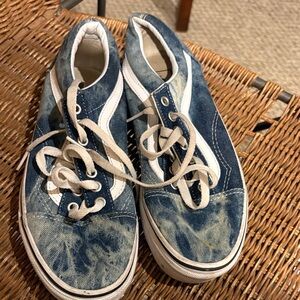 Vans Kids Denim Blue and White Sneakers